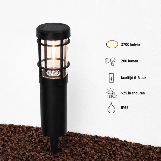 2x Solar priklamp Saturn met warm wit licht