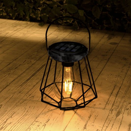 3 stuks Solar LED lamp Vogue zwarte buitenlamp op zonne energie