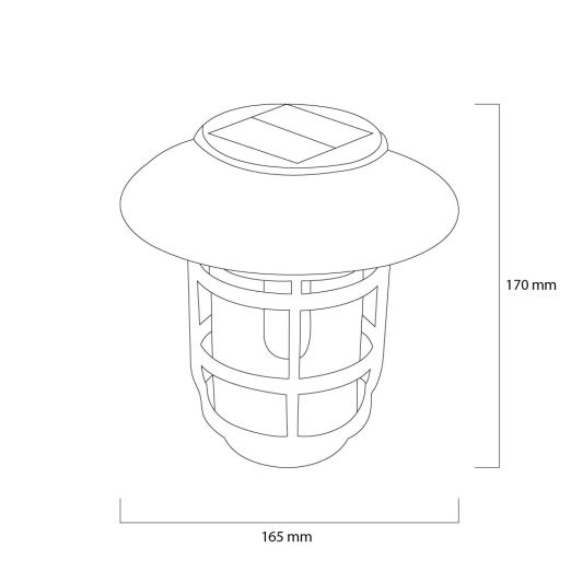 2 stuks Zwarte solarlamp Sting - hanglamp, priklamp en tafellamp-in 1