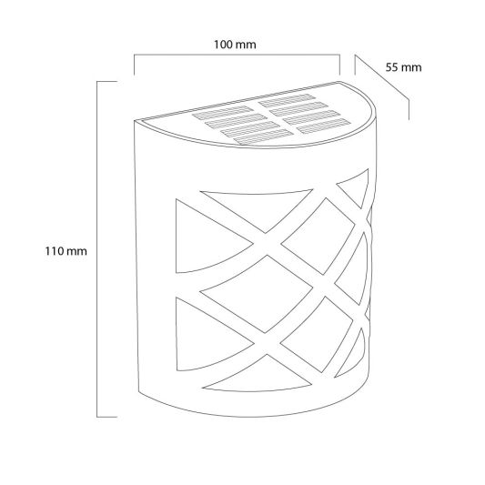 6x Solar wandlamp China RGBW buitenlamp op zonne energie
