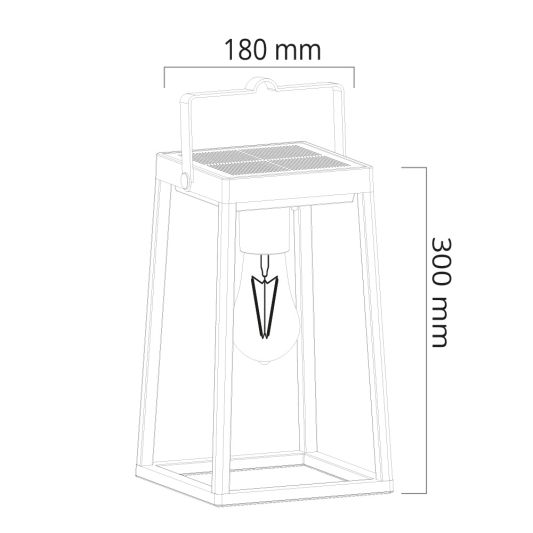 Brendz Solar Tafellamp Tampa | Recht