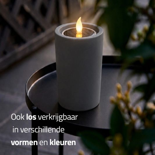 Set van 3 solar led kaarsen met houders Vela, Lys & Lumi