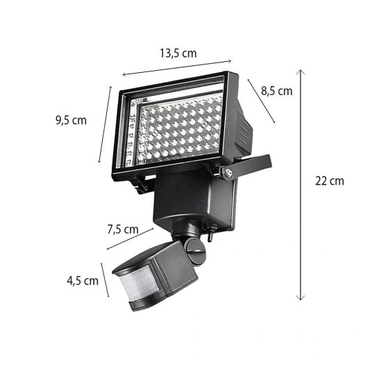 Solar beveiligingslamp Secur II met bewegingsmelder los paneel