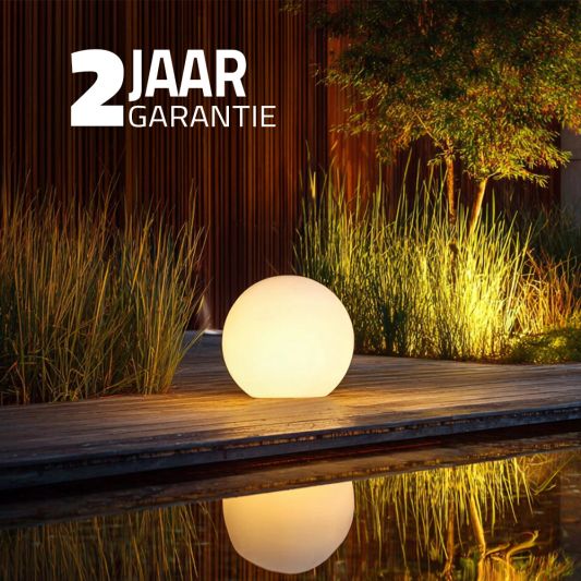 Solar bol lamp (20 cm) met afstandsbediening - Set van 2