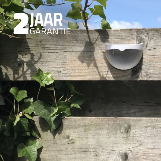 Solar buitenlamp Druppel wandlamp wit 6 leds zonne energie