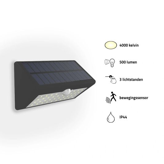 Solar buitenlamp wandlamp Motion III met bewegingsmelder op zonne energie
