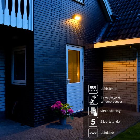 Solar buitenlamp wandlamp Motion IV met bewegingsmelder op zonne energie