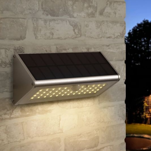 Solar buitenlamp wandlamp Motion V met bewegingsmelder op zonne energie