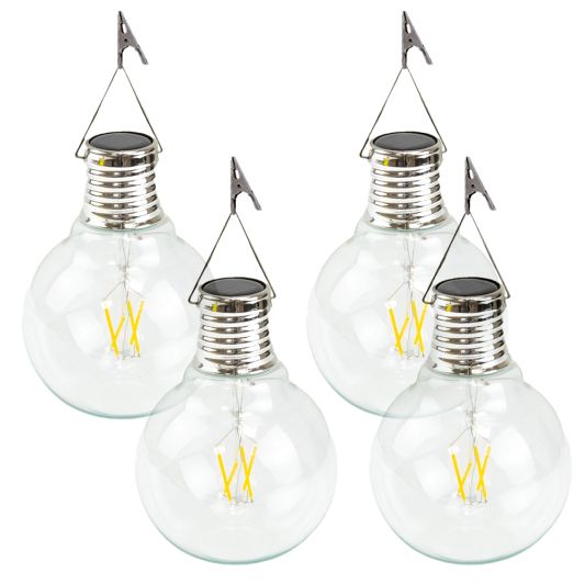 Solar filament lampen set van 4 Scoop met ophangklem