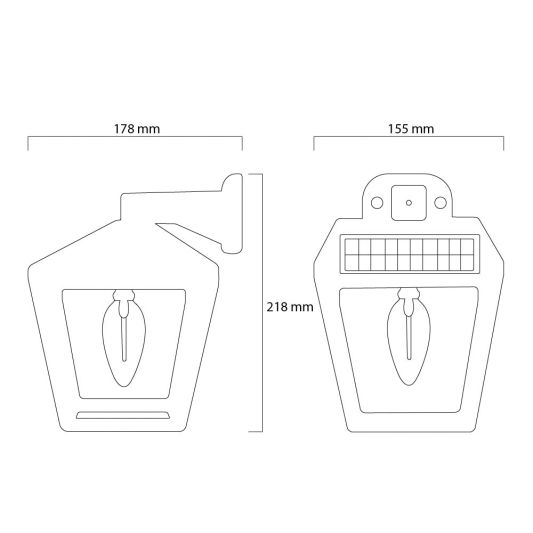 Solar filament LED wandlamp Noah op zonne energie