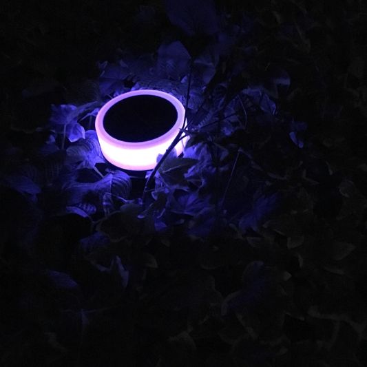 Solar grondspot Puck RGBW Multicolor en Warm Wit