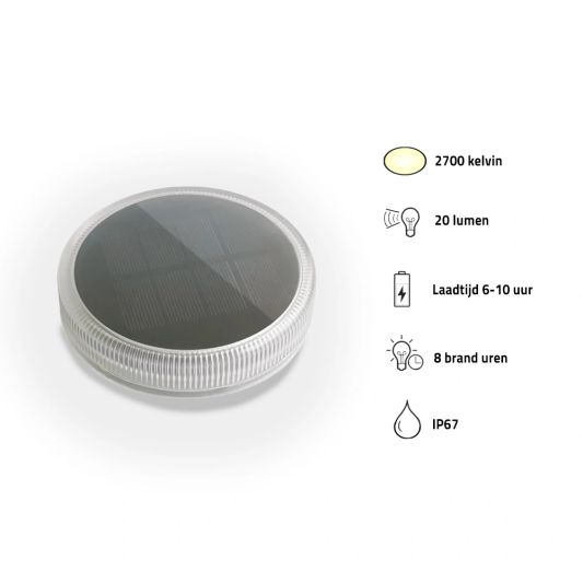 Solar grondspot Round op zonne energie voordeelset van 4 stuks