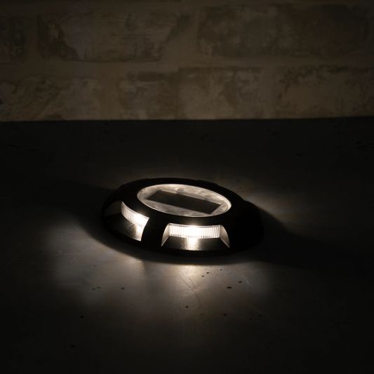 Solar grondspot Shield zwart op zonne energie voordeelset van 4 stuks