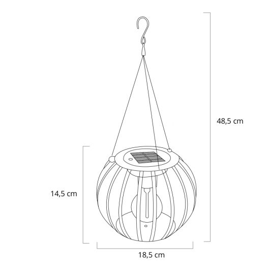 Solar hang- en tafellamp Manor op zonne-energie - Voordeelset van 2 stuks
