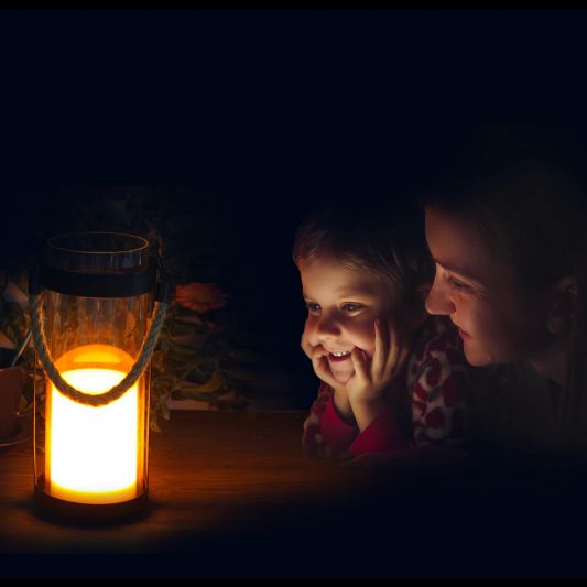 Solar hang- en tafellamp Odin op zonne-energie - Decoratieve buitenlamp met kaars