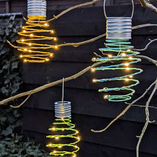 Solar hanglamp Fiesta op zonne energie - Set met meerdere kleuren