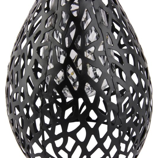 Solar hanglamp Saga Black met schemersensor