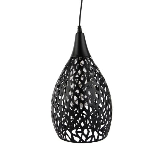 Solar hanglamp Saga Black met schemersensor - Voordeelset van 2