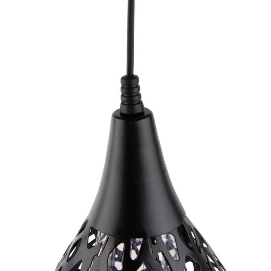 Solar hanglamp Saga Black met schemersensor - Voordeelset van 2