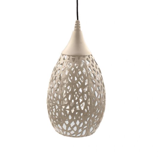 Solar hanglamp Saga Taupe met schemersensor