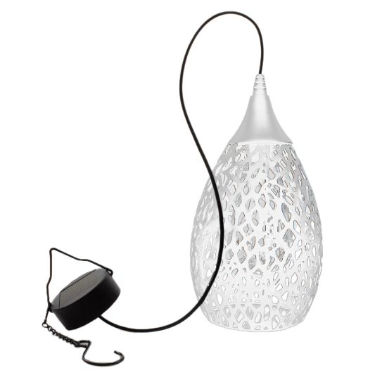 Solar hanglamp Saga White met schemersensor