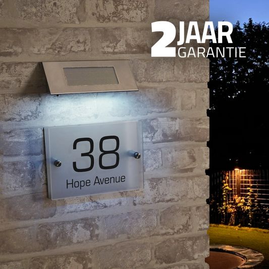 Solar Huisnummer Delta op zonne energie inclusief letters en nummers