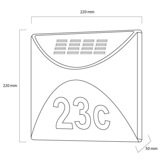 Solar Huisnummer Tau op zonne energie inclusief nummers