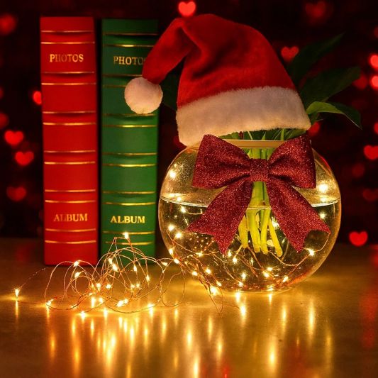 Solar Kerstslinger Twinkle met 100 leds in koperdraad