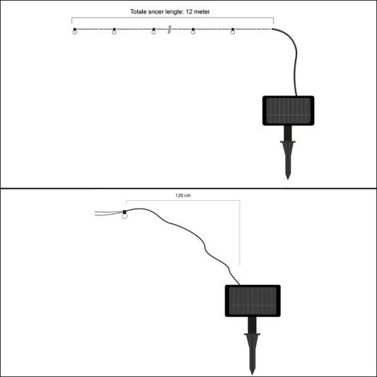 Solar kerstverlichting Holly - Solar feestverlichting met 100 leds - RGB