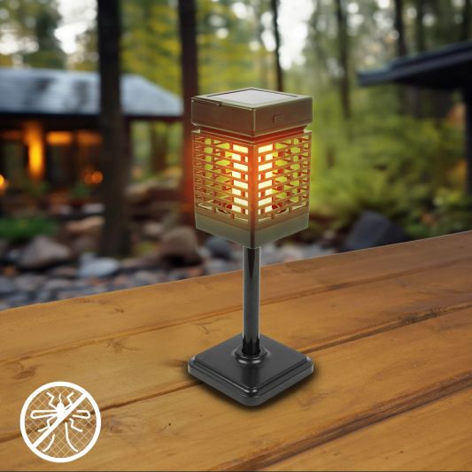 Solar lamp met vlameffect en insectenverdelger Spark