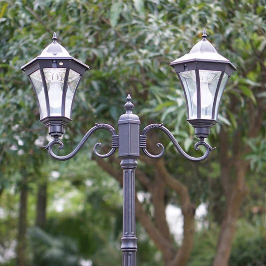 Solar lantaarn 2-lichts Sheffield hoog op zonne energie