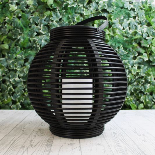 Solar Lantaarn Basket Large Rotanlook lamp op zonne energie