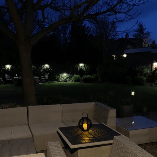 Solar Lantaarn Basket Medium Rotanlook lamp op zonne energie 2017