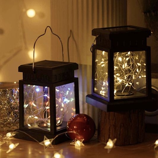 Solar Lantaarn Sterre decoratieve buitenlamp op zonne energie RGB multicolor