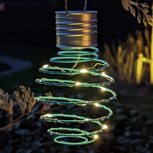 Solar LED hanglamp Fiesta Blue op zonne energie - Set van 3