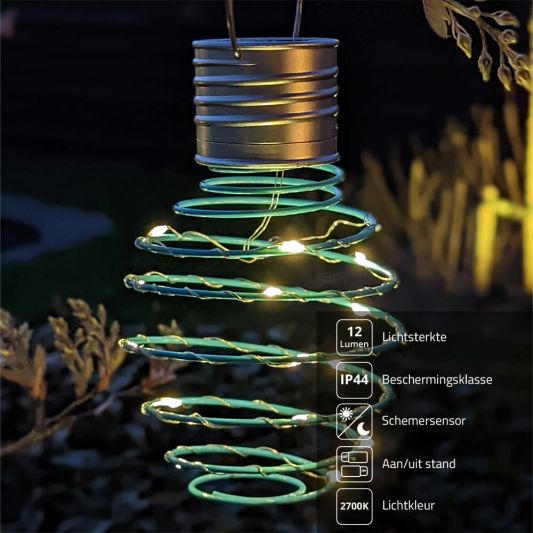 Solar LED hanglamp Fiesta Blue op zonne energie - Set van 3