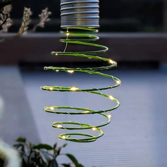 Solar LED hanglamp Fiesta Green op zonne energie - Set van 9