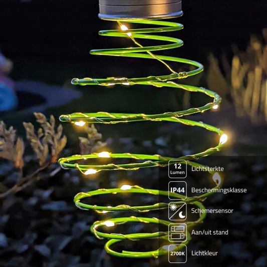 Solar LED hanglamp Fiesta Green op zonne energie - Set van 3