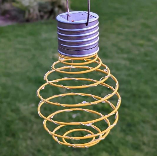 Solar LED hanglamp Fiesta Yellow op zonne energie - Set van 3