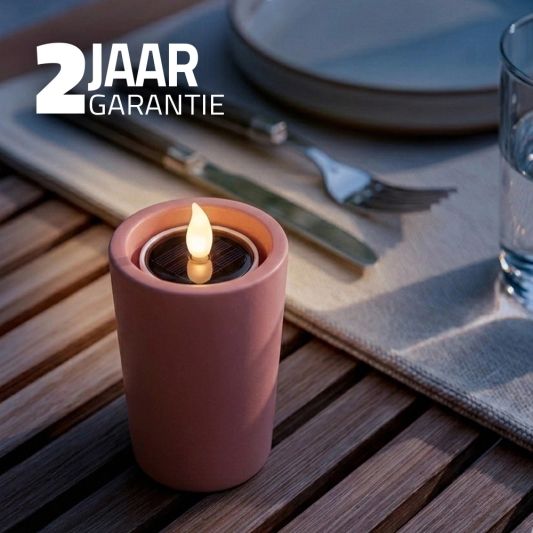 Solar led kaars met houder Lumi