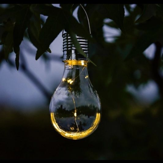 Solar LED lamp Eddy gloeilamp deco - set van 8 - op zonne energie
