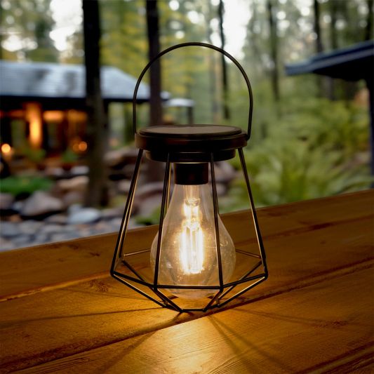 Solar LED lamp Vogue zwarte buitenlamp op zonne energie
