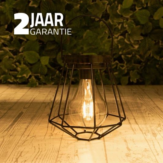 Solar LED lamp Vogue zwarte buitenlamp op zonne energie