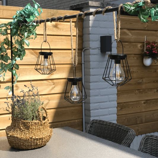 Solar LED lamp Vogue zwarte buitenlamp op zonne energie