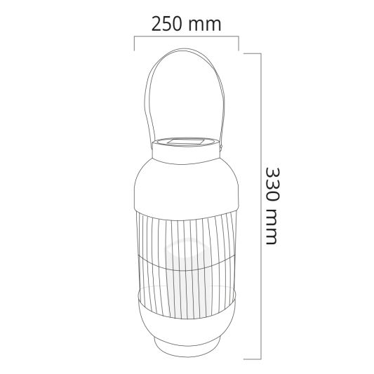 Solar LED langwerpige tafel- en hanglamp Matisse