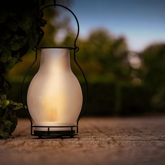 Solar LED lantaarn Genie met realistisch vlam-effect - op zonne energie