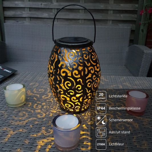 Solar LED tafellamp Agadir op zonne-energie met mooi lichteffect