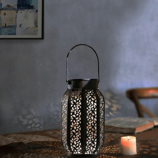 Solar LED tafellamp Oujda op zonne-energie met bijzonder lichtschijnsel