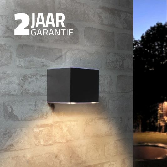 Solar LED wandlamp op zonne energie Sven recht