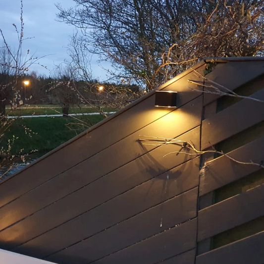 Solar LED wandlamp up downlight Emme recht
